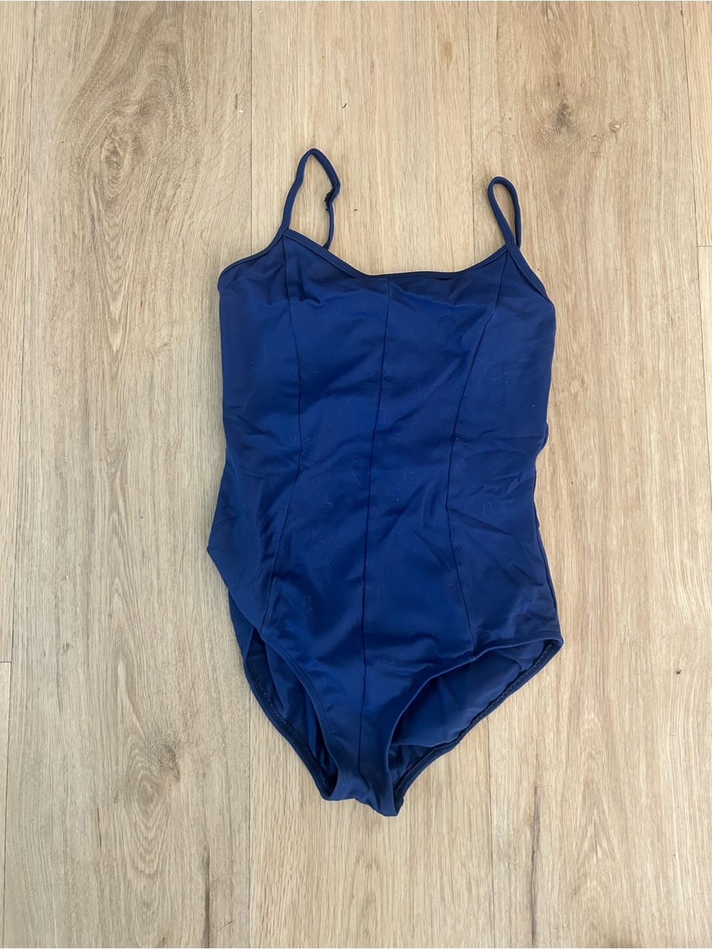 Mirella Navy Blue Dance Leotard with Thin Straps